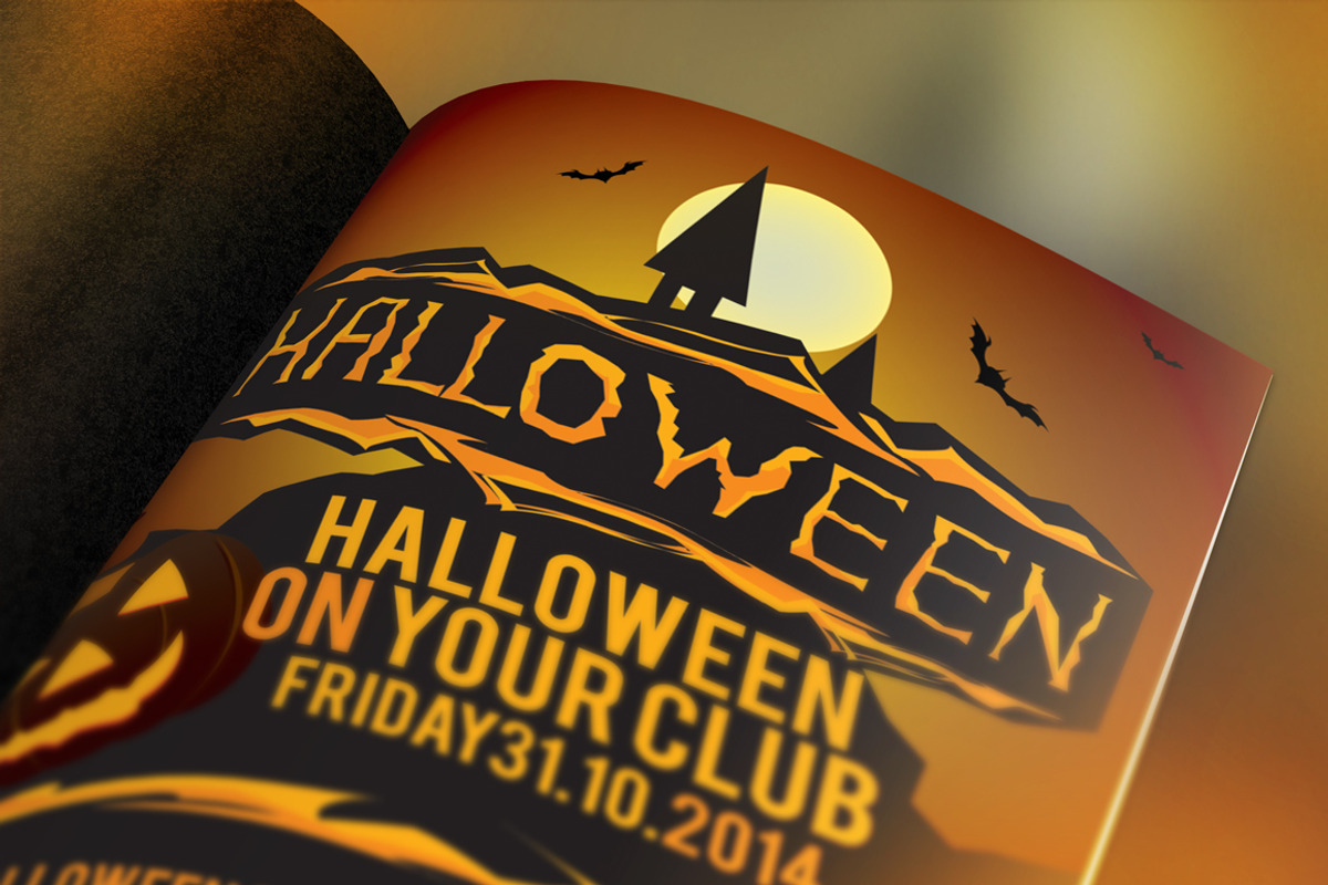 Halloween Party Vector Flyer, a Flyer Template by llassety (Photo 2 of 4)