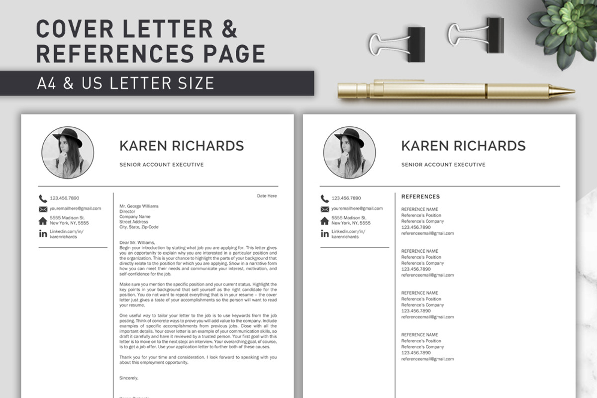 Minimal Resume Template / CV, a Resume Template by Klamp Studio (Photo 6 of 9)