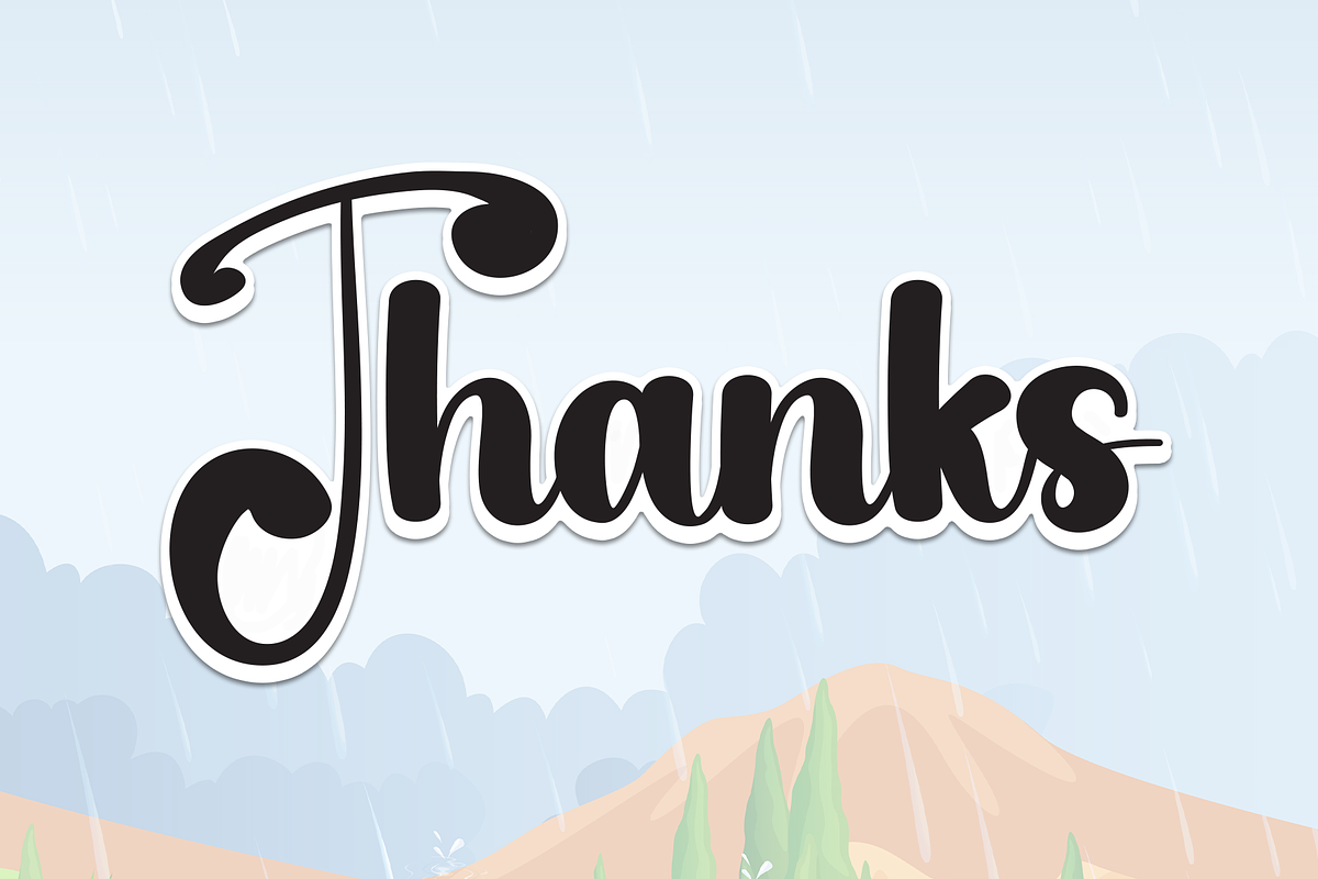 Rain | Script Font, a Handwritten Font by Scratchones (Photo 9 of 9)