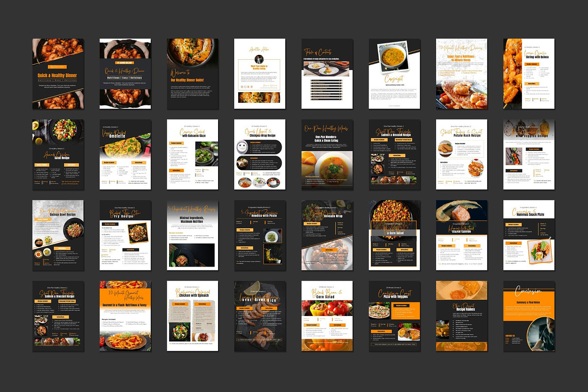 Canva Recipe Cookbook ebook Template, a Magazine Template by TheBrightGrap (Photo 4 of 10)