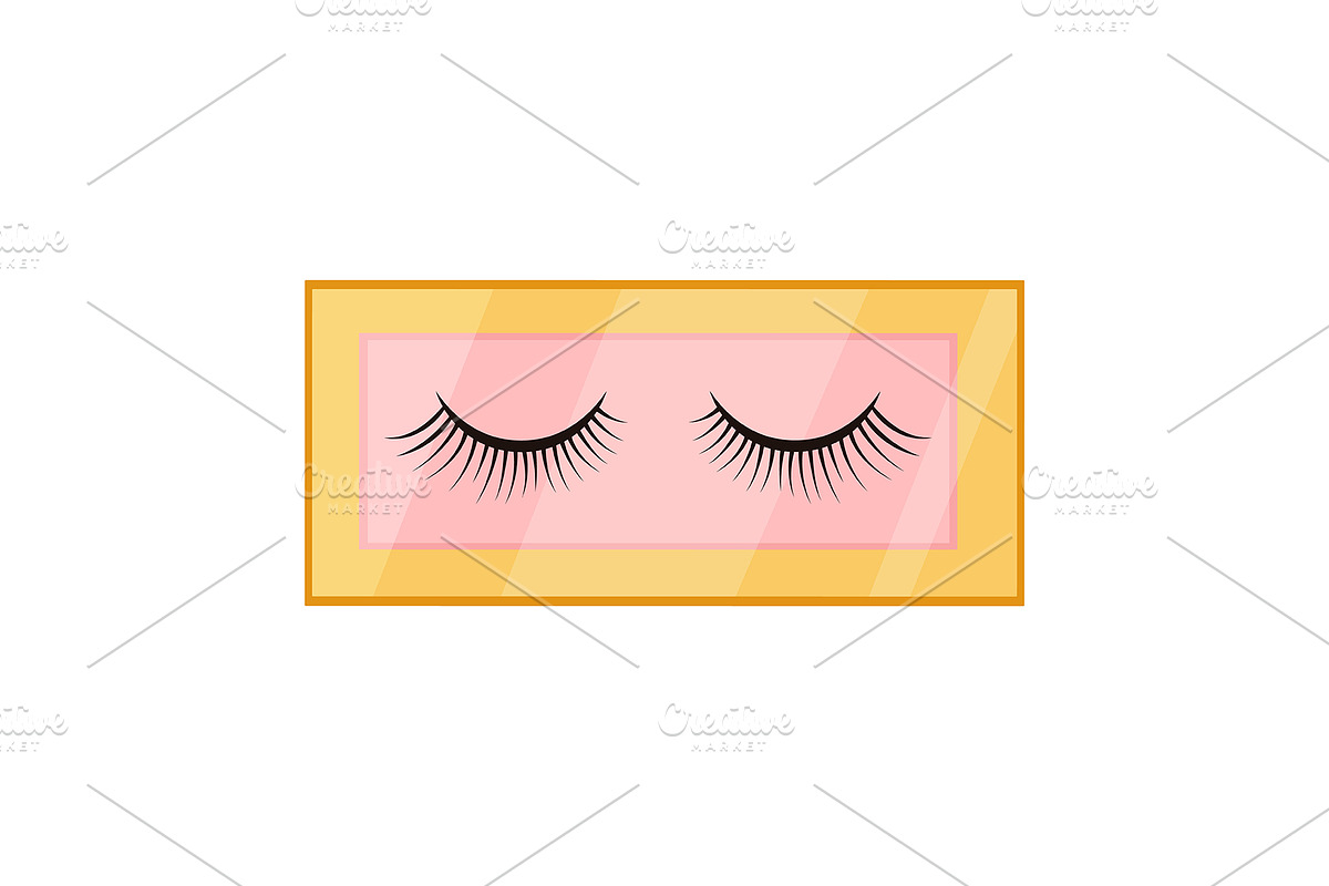 Pair of false eyelashes beauty, an Object Illustration by Elen_Art