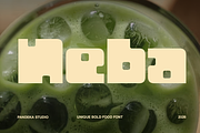 Neba - Unique Bold Food Font, a Sans Serif Font by Pandeka Studio (Thumbnail 1 of 9)