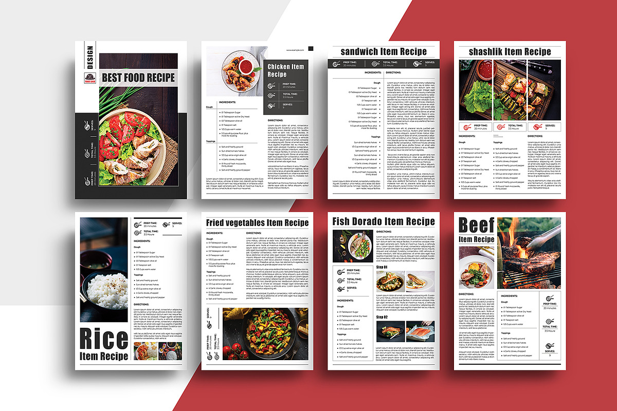 Recipe Book Template, a Brochure Template by crazyOWL