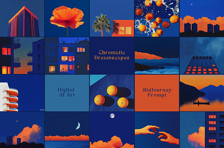 Chromatic Dreamscapes Midjourney Art