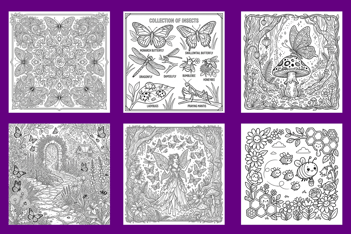 Beautiful Butterfly Pages, an Animal Illustration by BerryPieArt (Photo 3 of 3)