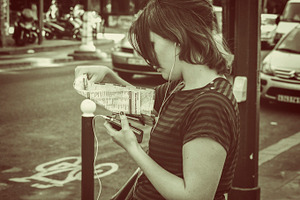 Young female tourist in Paris, a Person Photo by Patricia Hofmeester