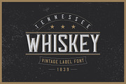 Tennessee Whiskey label font, a Script Font by VozzyStock (Thumbnail 1 of 6)