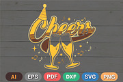 Cheers Digital T-Shirt Design, a Graphic by Vector Portal (Thumbnail 5 of 6)
