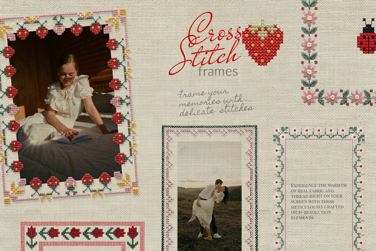 Cross Stitch 80+ Scrapbook frames, an Object Graphic by 60secondsArt (Photo 4 of 10)