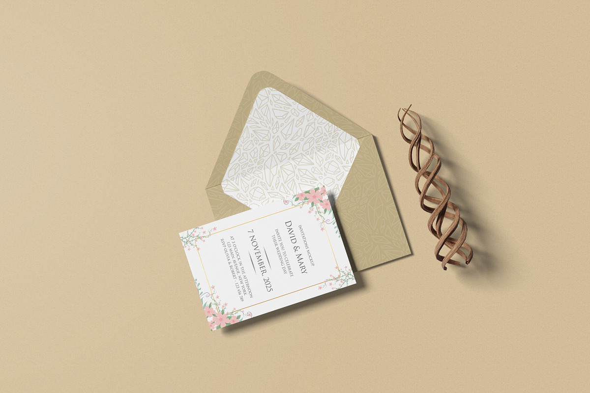 Invitation Mockup, a Print Template by Binary Std