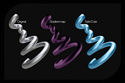 3D Chrome Spirals - Shapes & Object, an Object Graphic by saintricchi (Thumbnail 6 of 7)