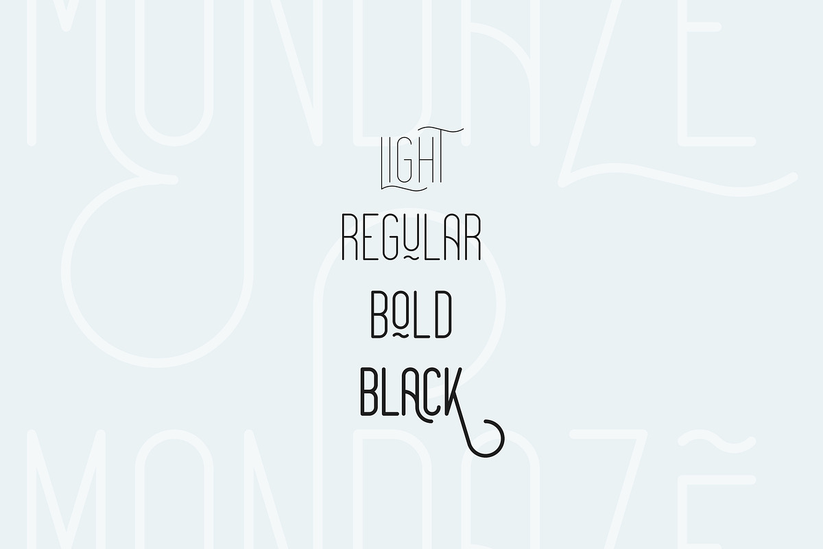 Mondaze Typeface - 4 Weights preview 2