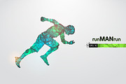 Silhouettes of running athlete, man, a Healthcare Illustration by Matrosovv (Thumbnail 3 of 4)