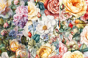 Vintage Flowers Digital Papers, a Pattern Graphic by BonaDesigns (Thumbnail 2 of 5)