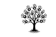 family handprint tree silhouette, an Illustration by Amazin_art (Thumbnail 20 of 29)