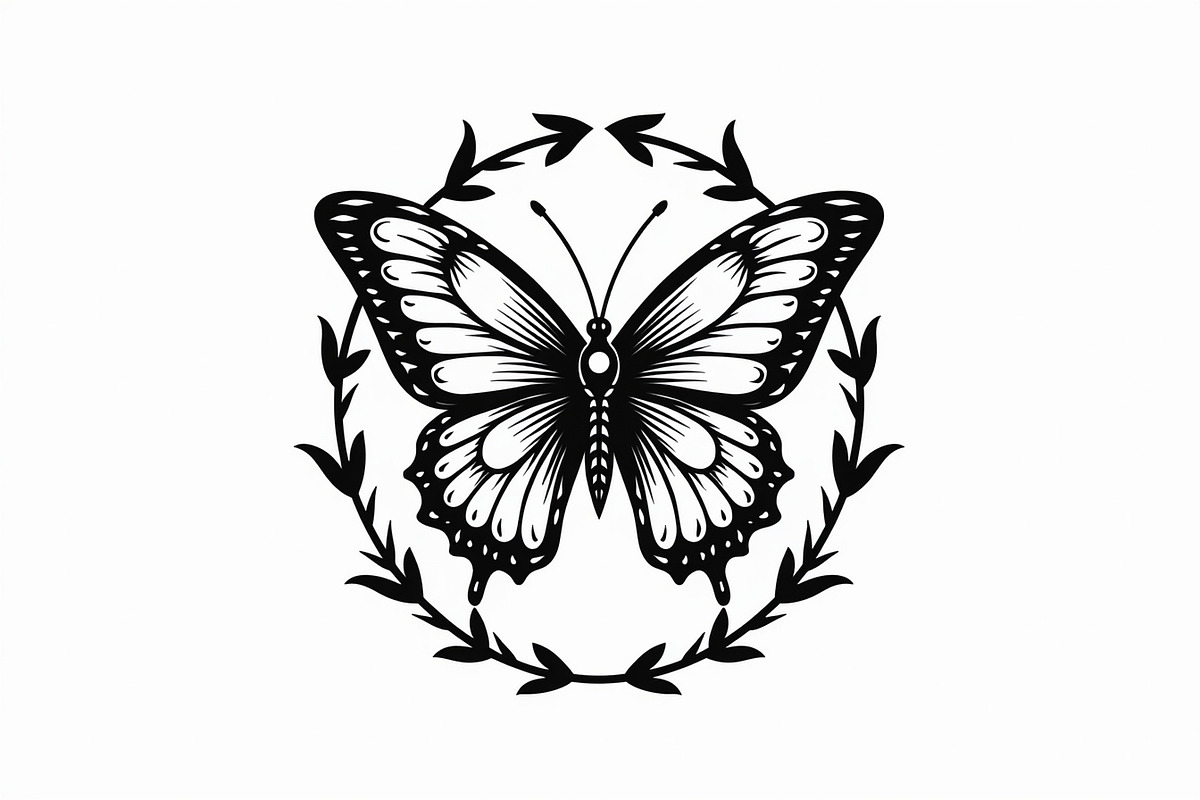 Butterfly Silhouette Vector Set, an Illustration by Designs_River (Photo 6 of 9)