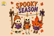 Cute Fall Ghost Halloween Png Bundle, a Seasonal Illustration by Daisy Design (Thumbnail 7 of 23)