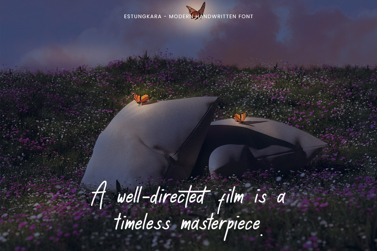 Estungkala - A modern monoline, a Handwritten Font by Samtiv Studio (Photo 2 of 8)