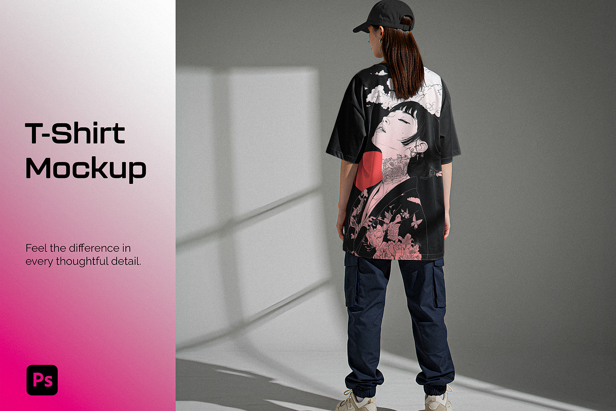 Women's Oversized T-shirt Mockup, a Shirt Mockup by Designer Dude