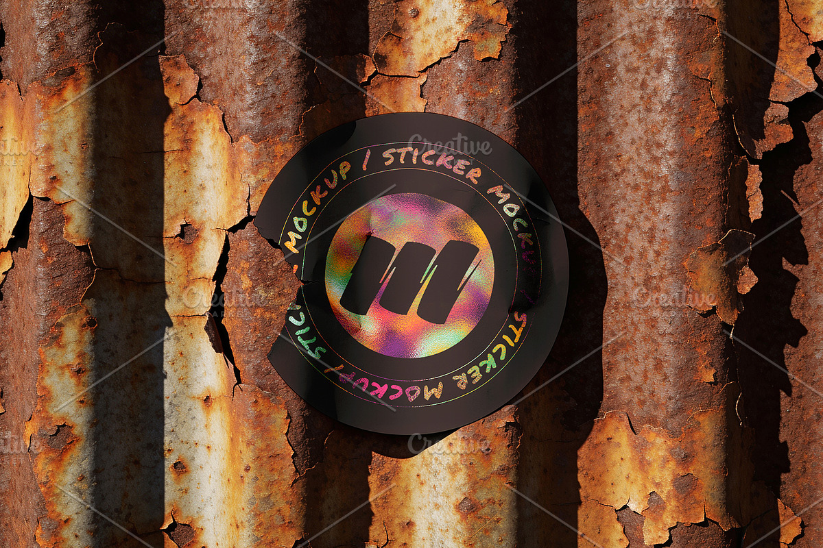 Sticker Mockup Set, an Advertising Mockup by ForgeDesign (Photo 4 of 6)