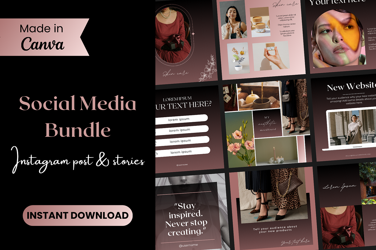Instagram Template Canva, a Social Media Template by Visual Designs (Photo 1 of 4)