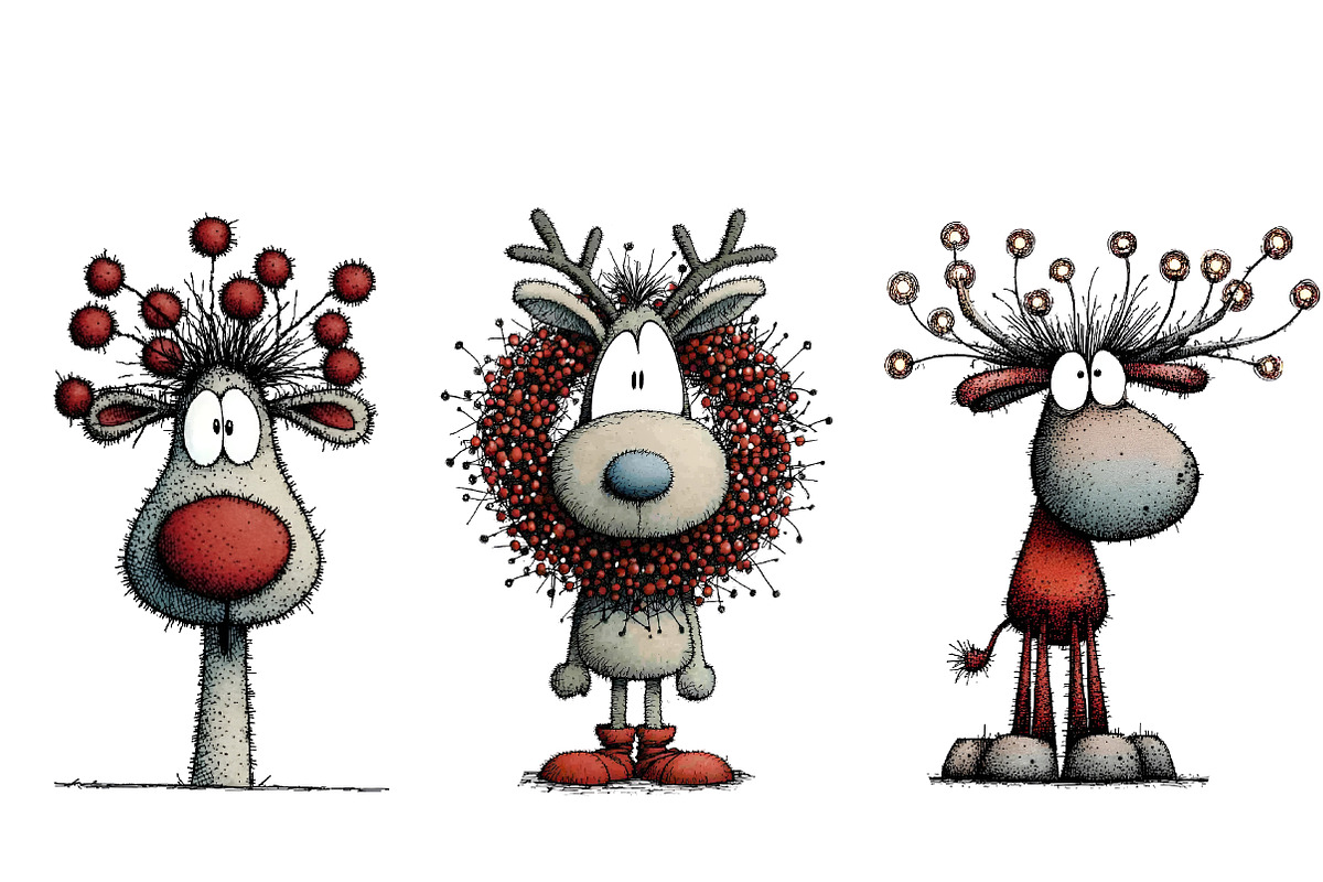Christmas Deer clipart, an Illustration by Designworld (Photo 3 of 3)