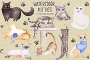 Watercolor Cats, an Animal Illustration by Dapper Dudell (Thumbnail 1 of 2)