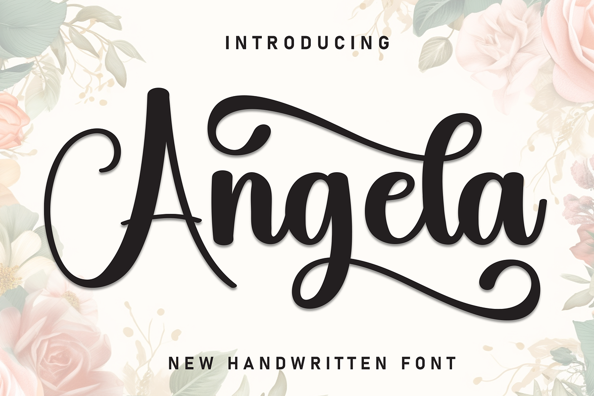 Angela | Script Font, a Handwritten Font by Scratchones (Photo 1 of 9)