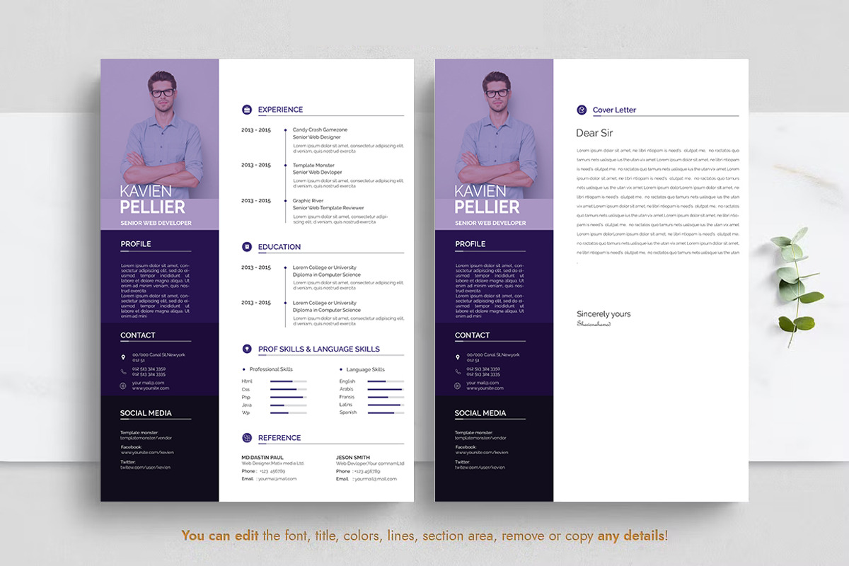 Clean and creative minimal resume, a Resume Template by Blackcloud_Creations (Photo 3 of 5)