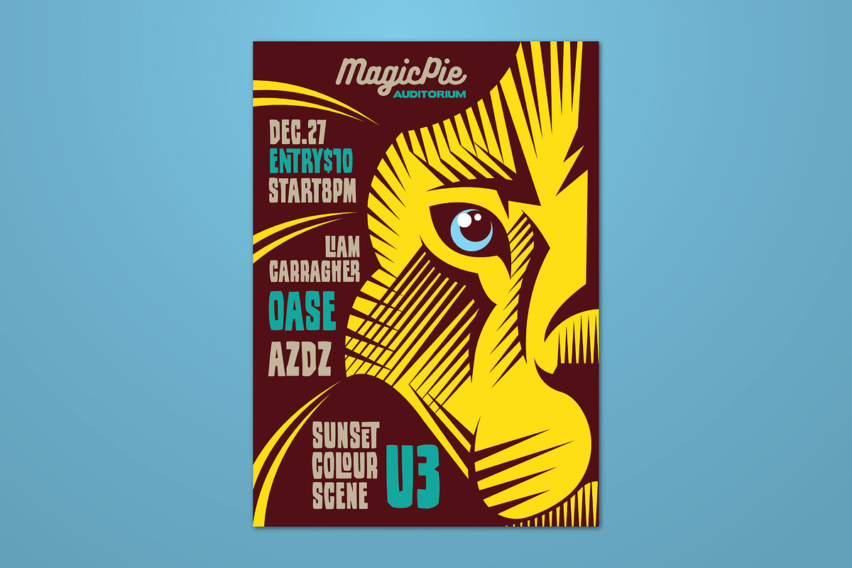 Lion Indie Rock Flyer, a Flyer Template by ashenterprise (Photo 1 of 3)