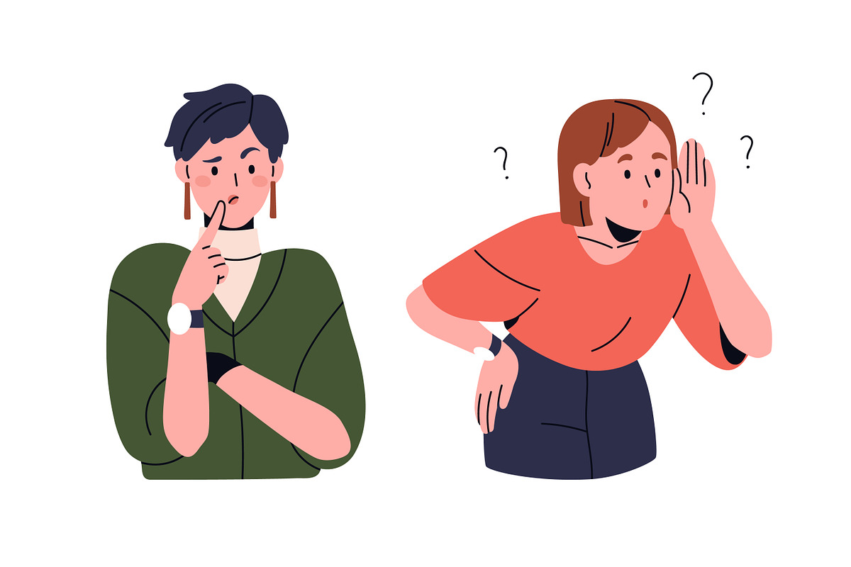 Face expressions of young women set, a Person Illustration by Good Studio (Photo 2 of 6)