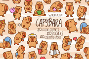 Cute Kawaii Capybara Character, an Animal Illustration by Palau (Thumbnail 1 of 12)