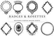 Procreate Badges and Rosettes, a Brush Add-On by Century Library (Thumbnail 2 of 7)