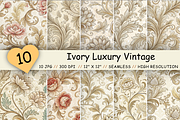 Ivory Luxury Vintage Patterns Bundle, a Pattern Graphic by FloridPrintables (Thumbnail 1 of 6)