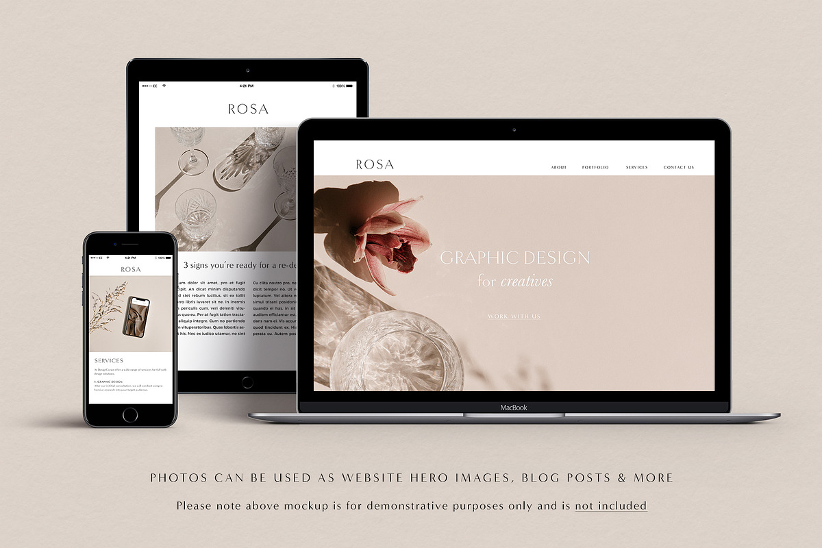 Rosa - Stock Photo & Mockup Bundle, an iPhone Mockup by Moyo Studio (Photo 6 of 15)