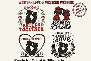 Cowboy Wedding SVG Bundle for Cricut, a Graphic by TanchaArt