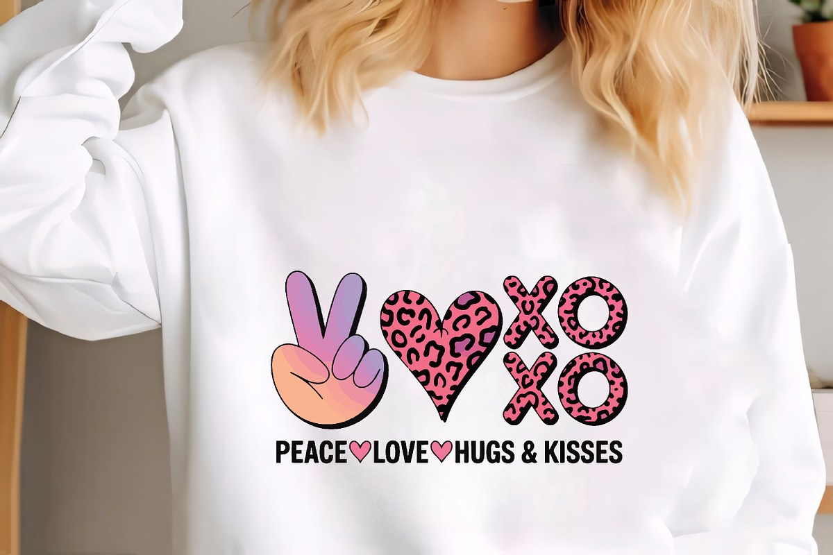 Peace love hugs kisses leopard print, an Illustration by CrexoraLab (Photo 3 of 4)