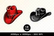 Cowboy Hat Clipart, Cowgirl Clip Art, an Object Illustration by POC Digital (Thumbnail 3 of 7)