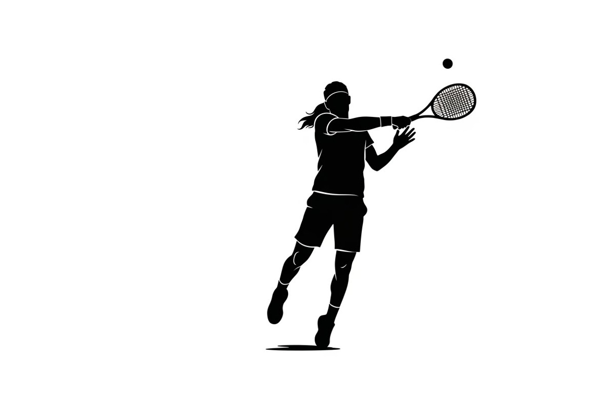 A dynamic Tennis Player Silhouettes, an Illustration by Amazin_art (Photo 6 of 31)