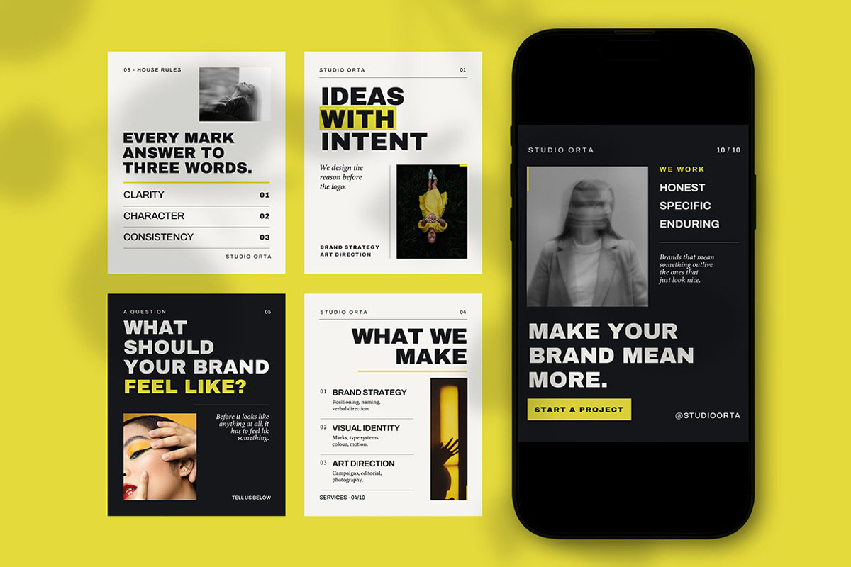 Bold Editorial Social Media, a Social Media Template by Pitchlook.Studio (Photo 3 of 3)