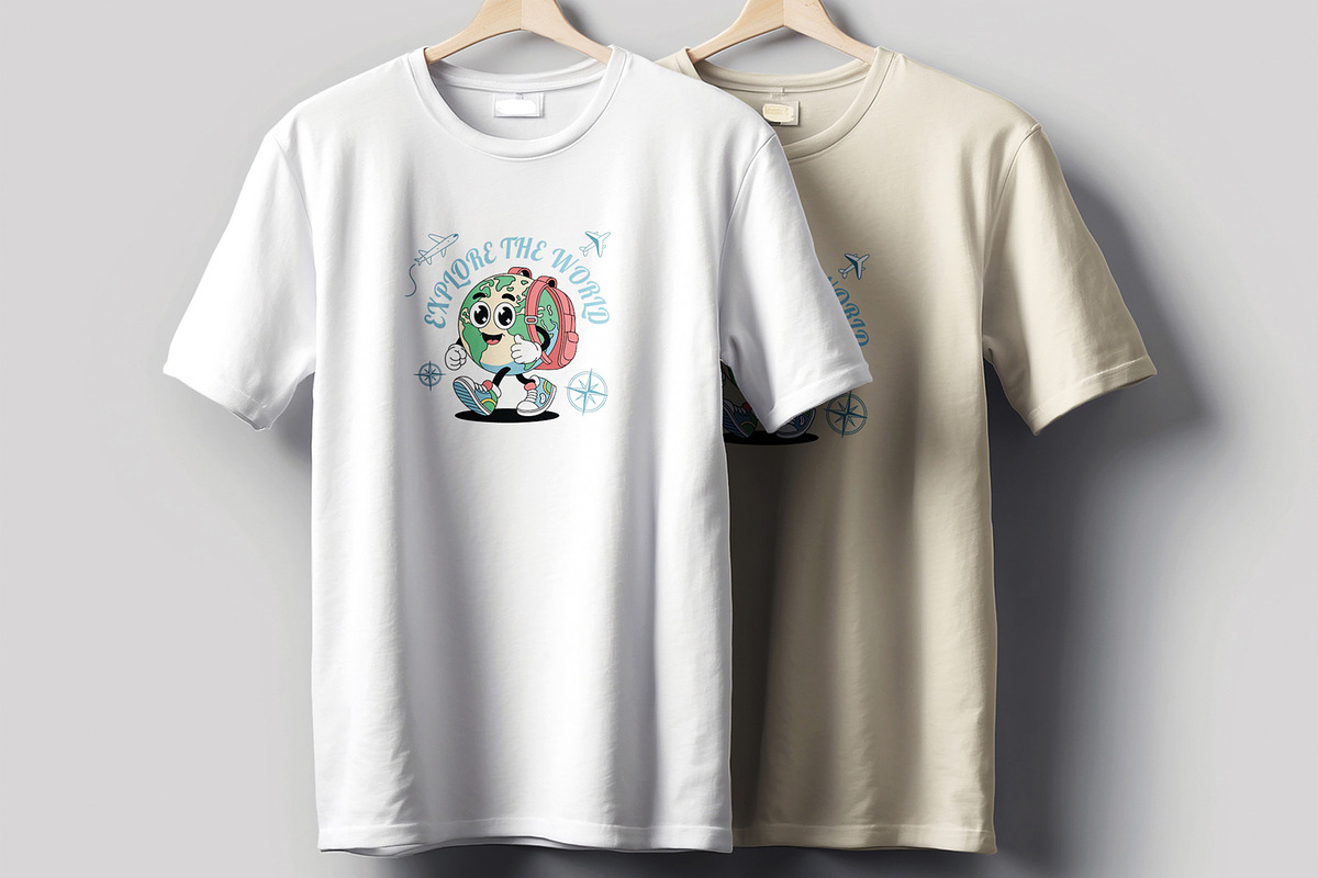 Explore The World T Shirt Design, a Stationery Template by MightyDesign (Photo 3 of 6)