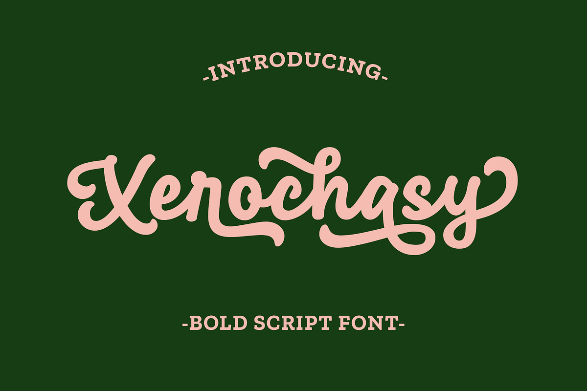 Xerochasy - a Bold Script Font, a Script Font by Ali Hamidi (Photo 1 of 9)