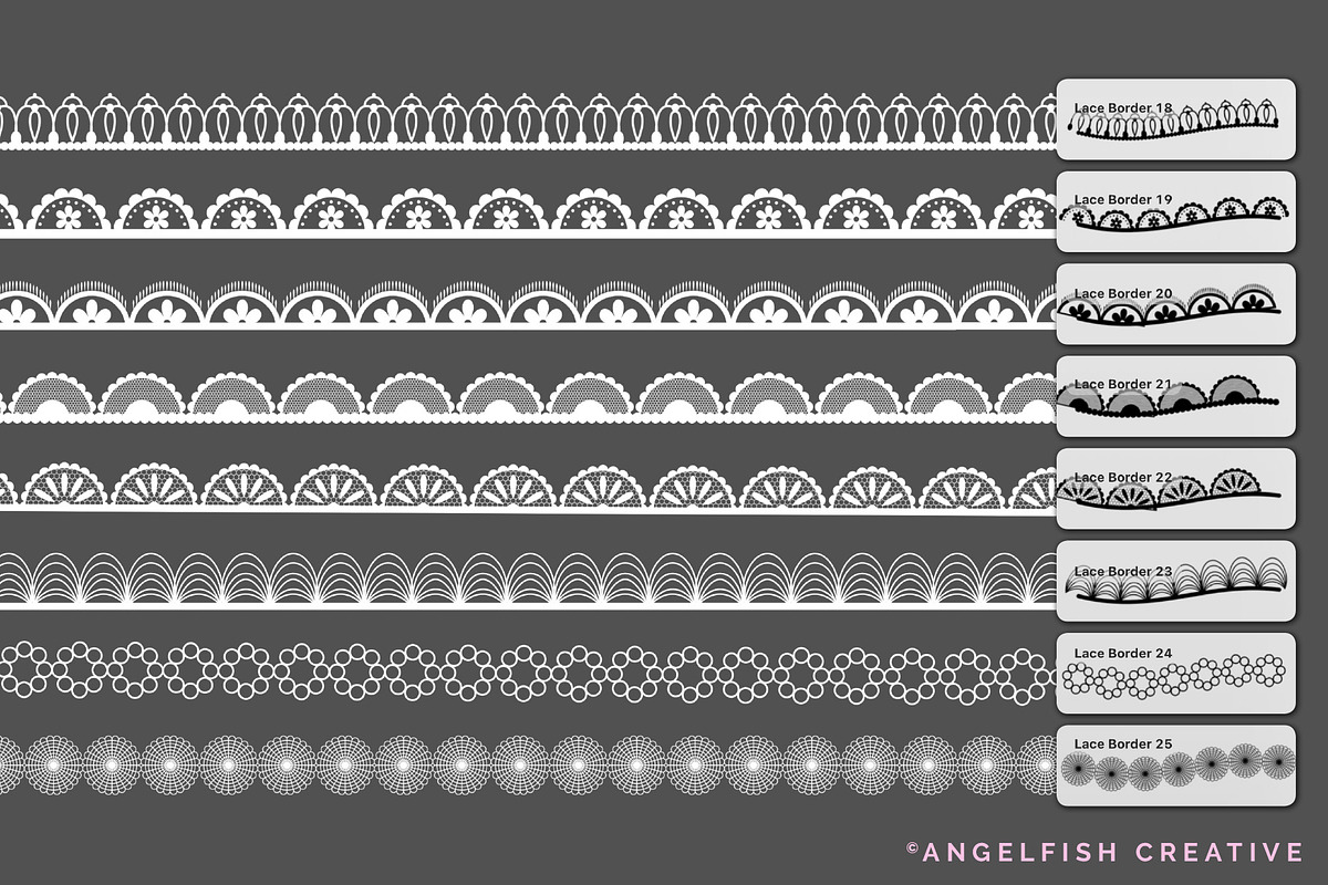 Lace Border Brushes for Procreate