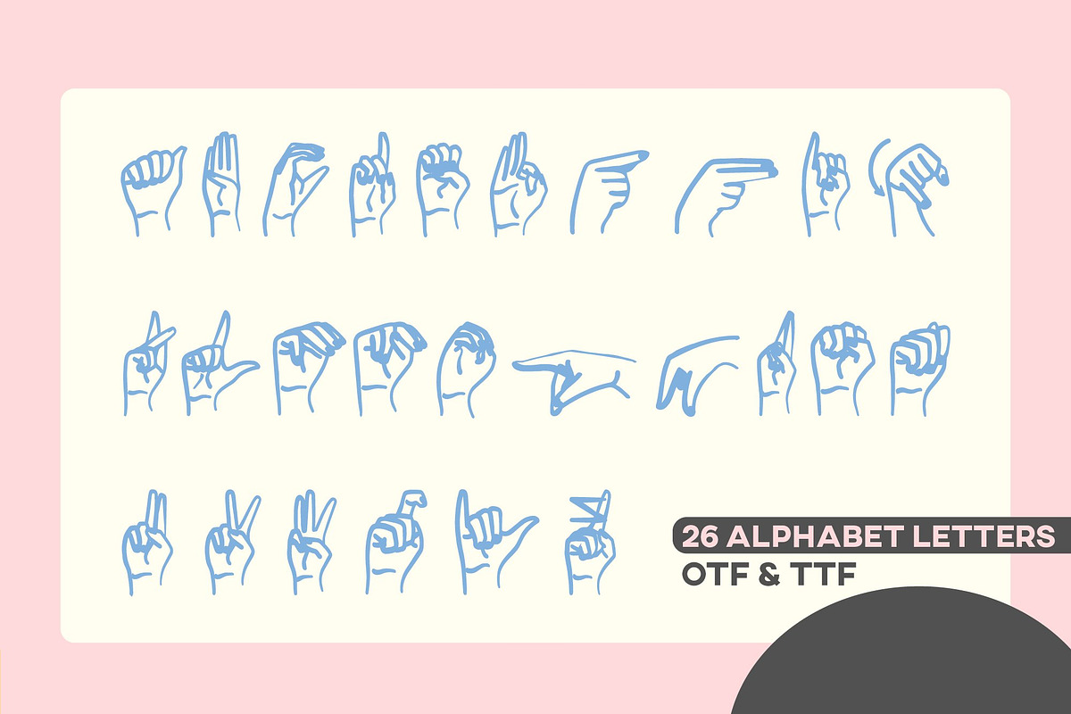 ASL SVG Bundle Sublimation Sign Font, an Education Illustration by InkCloudDesign (Photo 16 of 23)