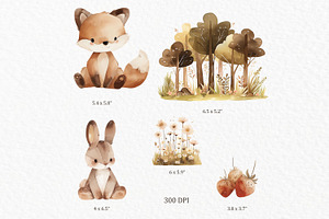 Neutral Baby Animals Clipart