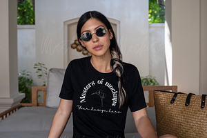 Boho Beachy Black Tshirt Mockup