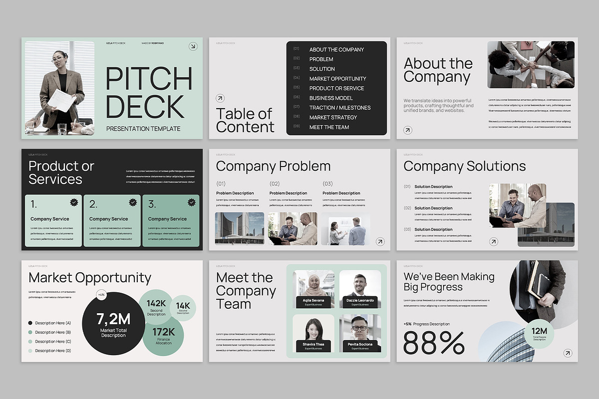 Pitch Deck PowerPoint, a Presentation Template by rgbryand (Photo 2 of 7)