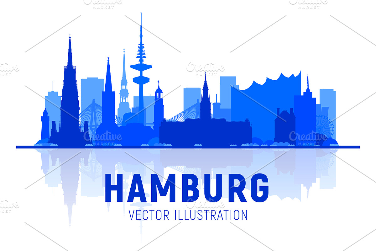Hamburg Germany skyline, an Illustration by Sky and glass (Photo 4 of 6)