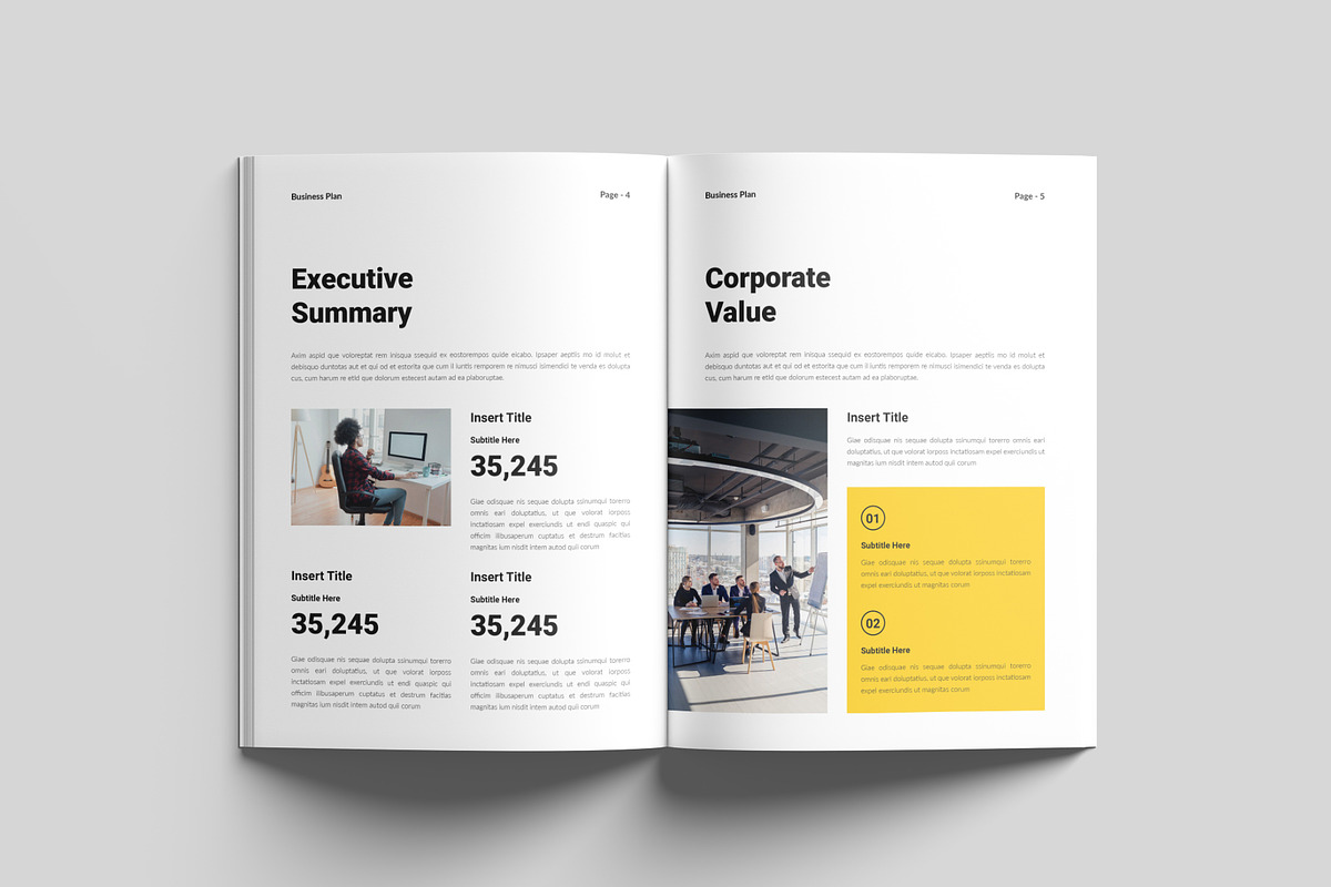 Business Plan Template, a Brochure Template by RusenoelType (Photo 3 of 9)