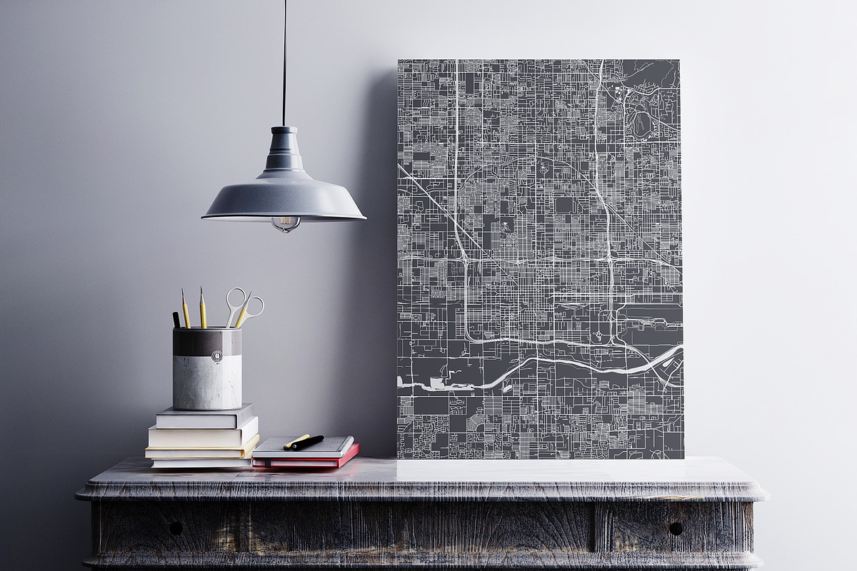 5 maps of USA cities 3, a Transportation Illustration by MaximGertsen (Photo 7 of 10)